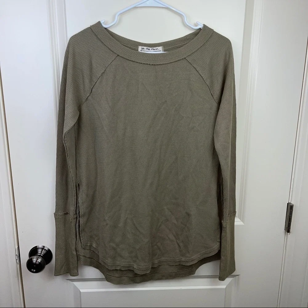 Free People Snowy Long Sleeve Slouchy Thermal Top